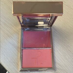 Rave Dual-Tone Blush Palette - Soft Pink and Coral